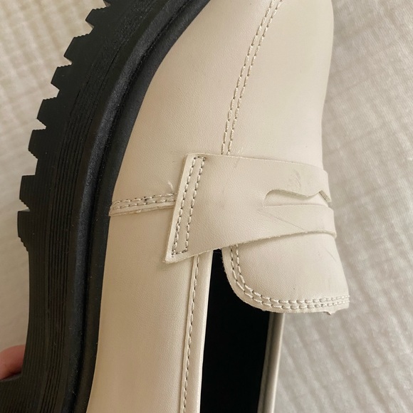 Lulu's White Platform Loafers - Picture 4 of 7